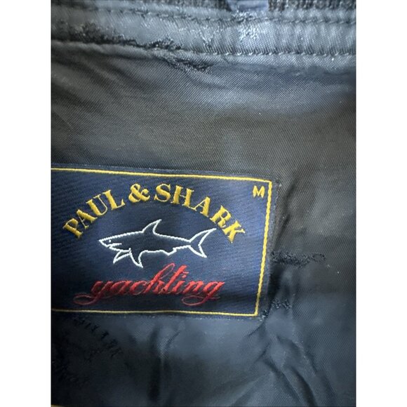 Paul & Shark Yachting Wool Blouson Bomber Jacket Black Men’s Medium - Picture 3 of 6